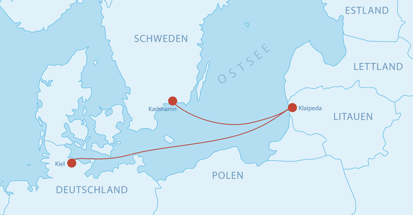 Fährverbindungen nach Litauen